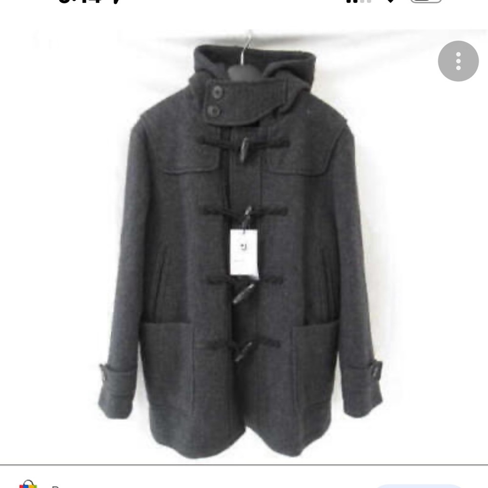 Uniqlo wool blends duffel coats dark green size XS